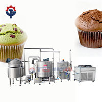 Ligne de production de cupcakes entièrement automatique pour la production de masse en usine, ligne de production de gâteaux à haut rendement