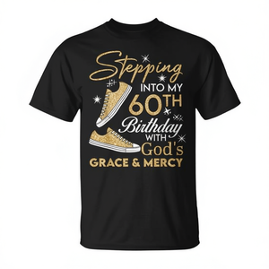 Camiseta para celebrar mi 60.º cumpleaños con la gracia y la misericordia de Dios - Product Image 2