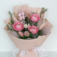 Lovebay Roses éternelles pour les cadeaux de la Saint Valentin Bouquet de fleurs sur mesure Bouquet de fleurs naturelles Bouquet de roses de pivoine préservé
