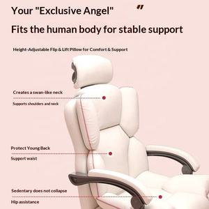 Modern Leather Swivel Office <strong>Chair</strong> Adjustable Height Comfortable Reclining Backrest Living Room Bedroom Home Office Use - Product Image 3