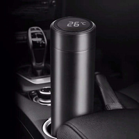 Couvercle de gobelet intelligent en acier inoxydable isolé avec affichage LED de la température, isolation thermique de 12 à 24 heures, cadeau d'affaires de luxe