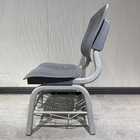 Chaise de classe en plastique avec structure métallique pour l'éducation, le bureau, les réunions, la formation, l'école, la maison, le bureau, l'hôpital