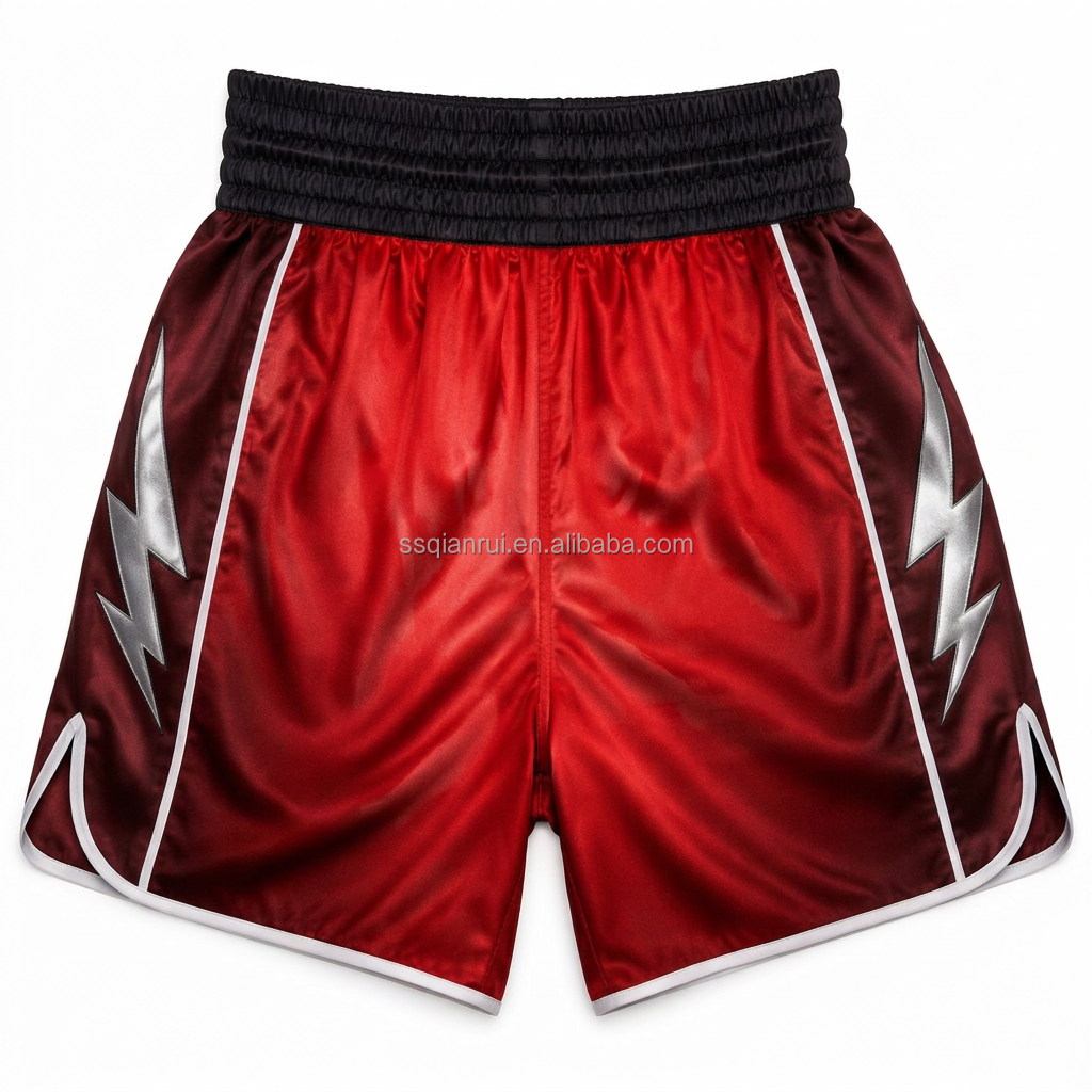 Power Punch Stealth Black-on-Black Matte Poly Boxing Training Trunks