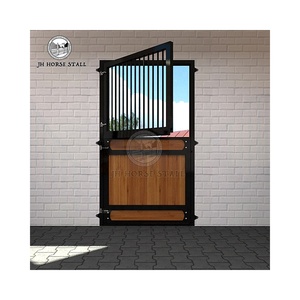 باب خشبي معدني هجين عالي الجودة بحجم قياسي للاستخدام الخارجي في حظائر الخيول والمراعي - Product Image 3