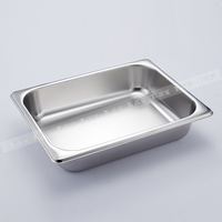 Plateaux rectangulaires en acier inoxydable de qualité alimentaire GN, plateau de service, revêtement de four, vaisselle pour hôtel, restaurant, buffet, traiteur, poli