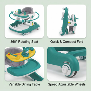 Bulk 4 In1 Folding Baby <strong>Walker</strong> Sit-to-Stand Learning <strong>Walker</strong> Andaderas Para Bebes Multi-Function <strong>Push</strong> <strong>Walker</strong> for 6-18 Months Kids - Product Image 2