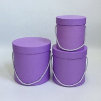 Boîte cadeau rigide en carton Chengruo Hugs pour fleurs, avec gaufrage, recyclable, ensemble de 3 pièces avec poignée, pour cadres photo et cadeaux