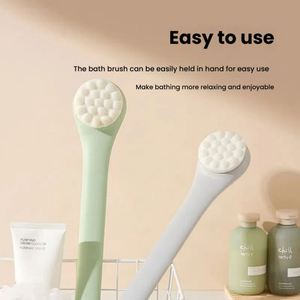 Cepillo de limpieza de nailon suave de alta calidad con mango largo, estilo ergonómico de plástico para baño o coche, para limpiar la espalda y el cuerpo. - Product Image 5