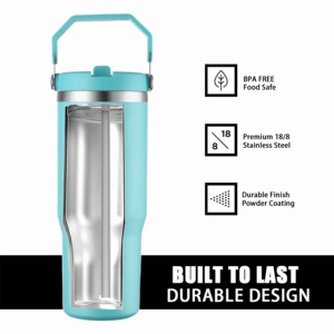Bán buôn số lượng lớn tùy chỉnh 20oz 30oz thép không gỉ cho Stanley Tumblers cách điện Hot & Cold cốc nước rơm cho nóng đồ uống lạnh - Product Image 2