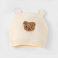 Gorro de Bebé Unisex Recién Nacido, 100% Algodón Tejido, Suave, Transpirable, con Diseño de Dibujos Animados, para 0-3 Meses, Cuatro Estaciones, Personalizable