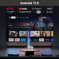 WWT- F8STV Android 11.0 projecteur intelligent 4K 1080p Home cinéma 1650ANSI Lumens 2GB RAM équipement vidéo et de présentation