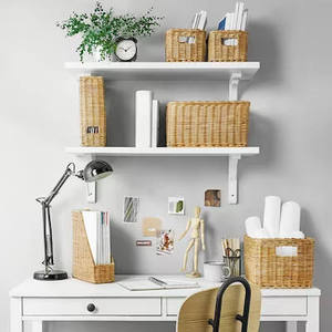 Cestas Retangulares de Rattan Natural HF, Impermeáveis, Ecológicas e Duráveis, Artesanais, Atacado, Cesto para Roupas, Decoração para Casa - Product Image 2