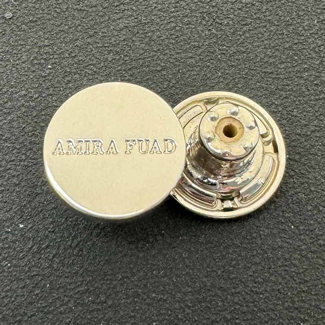Kangsheng Custom OEM ODM Embossed Logo Metal Button Colorful Plating Zinc Alloy Jeans Button and Rivet for Denim Jacket Clothing