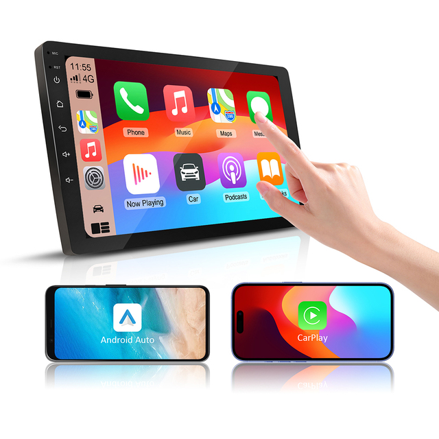9 Inch Android 11 Car Radio with Wireless CarPlay Android Auto GPS Navigation USB Player Auto Electronics