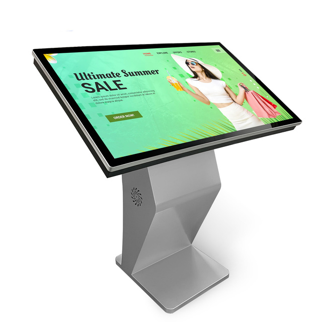 Aiyos 43 55 Inches 4K Interactive All in One Android Signage Displays Digital Screens Information Lcd Interactive Kiosk