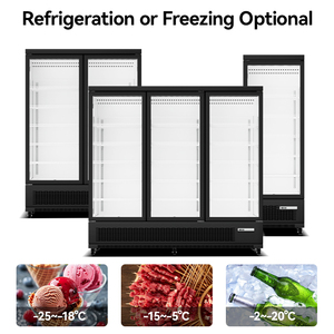Vitrine réfrigérée à porte simple en verre pour supermarché, armoire réfrigérée verticale pour aliments surgelés - Product Image 5