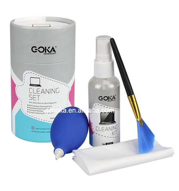 Laptop Screen Cleaning Kit 4in1 air Blower Brush 60ml Liquid Laptop Cleaner Cloth Set