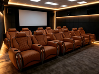 Fauteuils inclinables de cinéma maison avec massage et porte-gobelets – Équipement VIP pour salles de cinéma et théâtres IMAX