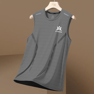 J02 Canotta Estiva da <span class=keywords><strong>Uomo</strong></span> in Seta Ghiacciata, Traspirante, per Sport e Fitness, con Spalle Larghe, Senza Maniche, Asciugatura Rapida - Product Image 3