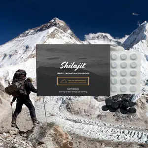 Compresse di Shilajit di acido fulvico di marca privata di vendita calda Amazon compresse di Shilajit himalayano puro