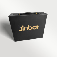 Boîtes à vin de luxe pliables Jinbar en gros, faible quantité minimale de commande, boîtes d'emballage à couvercle rabattable avec poignées, emballage personnalisé