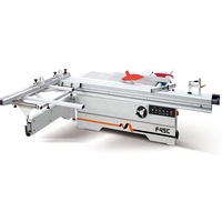 Scie à panneaux coulissante industrielle de précision pour le travail du bois, 3200 mm, 5,5 kW, à double lame