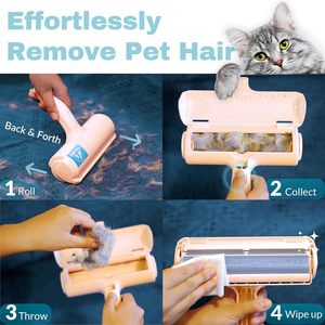 OEM ODM Custom Logo Color Reusable Cat Dog <b>Pet</b> Fuzz Fur Lint Cleaner Roller Hair Remover Removal Tool for Furniture Couch Carpet - Product Image 5
