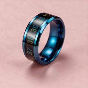 판매량이 좋은 개성있는 펑크 스테인리스 스틸 남성 반지 멋진 회전 체인 반지 - Product Image 6