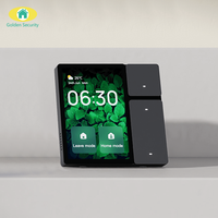 Interrupteurs muraux intelligents 2025 Golden Security TPP06 Smart Life avec écran tactile de 3,5 pouces et relais 3 voies intégré, utilisant l'application Tuya