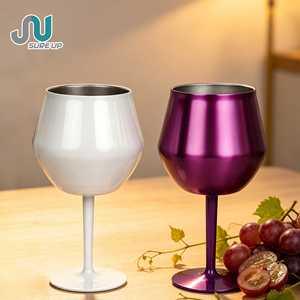 Gobelet à vin portable en acier inoxydable détachable de 400 ml pour pique-nique et voyage, base anti-chute, sans BPA - Product Image 1