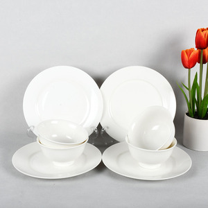 Best Loose Packed Antiquity Luxury Ceramic Dinnerware <b>Set</b> Includes Plates and Soup Bowls for <b>Dinner</b> Porcelain Tableware - Product Image 5