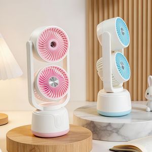 Ventilateur de table LingPan à 3 vitesses avec pulvérisation de brume pour la maison et le bureau, rechargeable par USB - Product Image 4