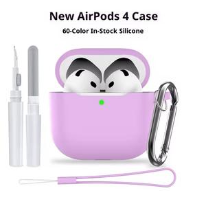 Housse de protection Airpodspro3, stylo de nettoyage de deuxième génération, étui de protection en silicone, housse de protection Airpods4 en silicone - Product Image 3