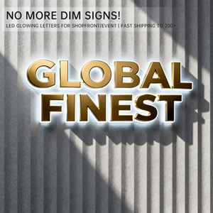 Biển hiệu logo 3D chất lượng cao, làm bằng kim loại, có đèn nền, dành cho salon, biển tên doanh nghiệp, đèn LED cho tòa nhà và đám cưới - Product Image 3