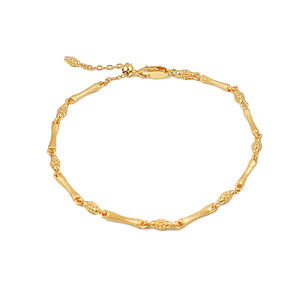 <span class=keywords><strong>Noeud</strong></span> en bambou de style ancien moyen bracelet plaqué or en argent 925 avec <span class=keywords><strong>dessin</strong></span> de fil en métal, nouveau style rétro chinois, simple et niche - Product Image 5