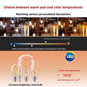 <span class=keywords><strong>Ampoule</strong></span> LED Edison Rétro-Nostalgique E27 à Culot Large, Lumière Jaune Chaude, Style Filament de Tungstène, Thème Dragon Ball pour Jardin - Product Image 4