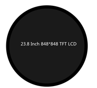 Layar LCD Bulat IPS 23,6 Inci P236RVN01.0 Resolusi 848*848 Ukuran Besar untuk Iklan Luar Ruang