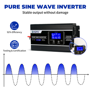 Écran intelligent <span class=keywords><strong>1000W</strong></span> 12V à 220V/120V Onduleur de batterie à onde sinusoïdale pure - Product Image 3