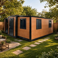 Maison miniature personnalisable de 20/40 pieds, imperméable, préfabriquée, extensible, en conteneur, maison modulaire de luxe avec cuisine