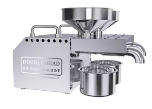 מכונת לחיצת שמן ביתית מפלדת אל-חלד דו-ראשית של KR, מכונת לחיצת שמן מזרעי שומשום, אוטומטית לחלוטין, יעילות גבוהה, PLC - Product Image 2