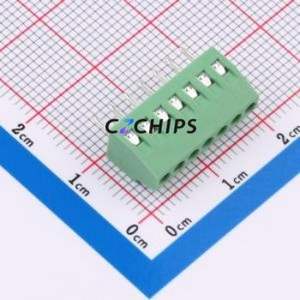 C254128V-7P0G36 Screw Terminal Block Through hole Component (THT),P=2.54mm Connector 1x7P 2.54mm 7P 1 - Product Image 1