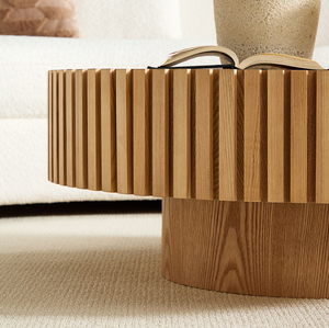 Nesting Round Sintered Stone Tabletop Modern Drum Coffee <b>Table</b> Luxury Circle Coffee <b>Table</b> <b>for</b> Apartment - Product Image 3