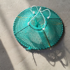 Vente directe d'usine cadre en acier pliable conque pêche Creel <span class=keywords><strong>Cage</strong></span> 60x22x13cm Net & HDPE Construction piège <span class=keywords><strong>à</strong></span> crevettes - Product Image 1