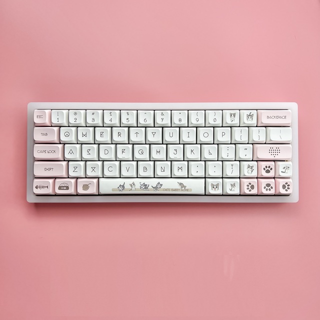 Chi's Cat Theme 135keys PBT Dye Sublimation XDA Height Keycaps Set for 61 63 64 68 75 84 87 98 104 108 Keys Mechanical Keyboard