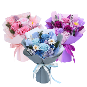 Ramos de rosas conservados duraderos hechos a mano al por mayor de fábrica para regalos del Día de San Valentín y del Día DE LA Madre - Product Image 1