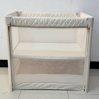 Hochwertiges Neues Babybett-Modell, Einfach in Einem Schritt Zusammenklappbar, Beistellbett mit Universalrädern für Schlafzimmer und Krankenhausgebrauch