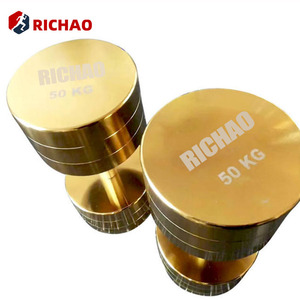 ดัมเบลแบบกำหนดเอง อุปกรณ์ฟิตเนสสำหรับยิม ชุดดัมเบลทรงกลมสีทอง น้ำหนักเป็นปอนด์ - Product Image 3