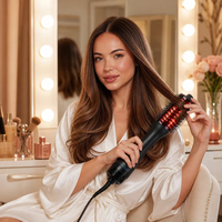 Brosse à air chaud 4 en 1, brosse coiffante, sèche-cheveux portable, brosse sèche-cheveux infrarouge professionnelle de salon