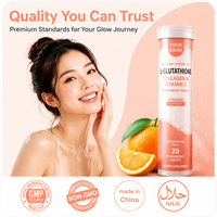 Comprimés effervescents de collagène et de vitamine C à base de L-glutathion de qualité supérieure, antioxydant, complément nutritionnel beauté quotidien, naturel, pour adultes, 2