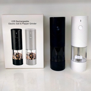 Latest Type-C Electric USB Rechargeable Salt and <b>Pepper</b> Mill <b>Grinder</b> Set with Led Light - Product Image 2